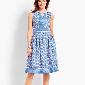 Talbots NWT blue print dress